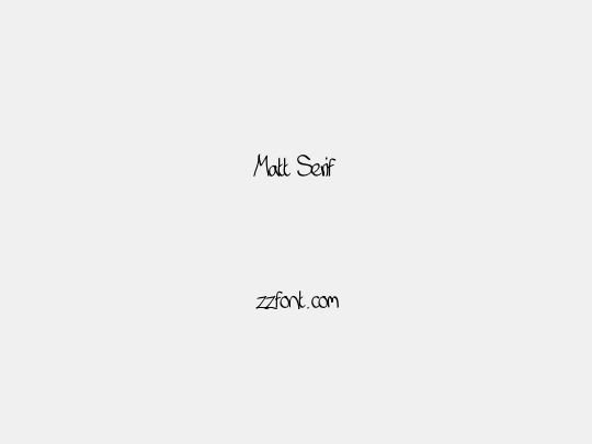 Matt Serif