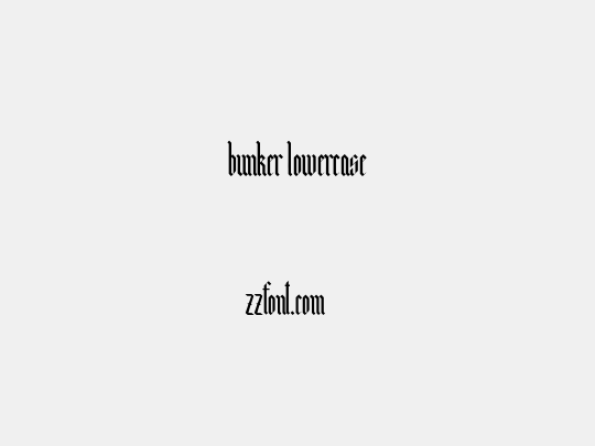 Bunker Lowercase