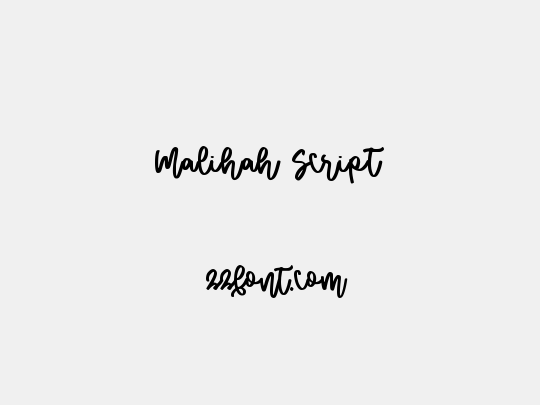 Malihah Script