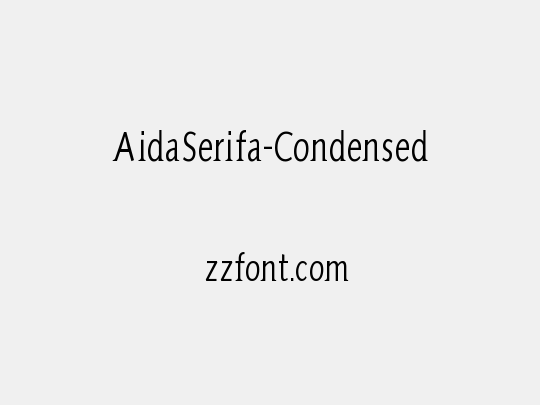 AidaSerifa-Condensed