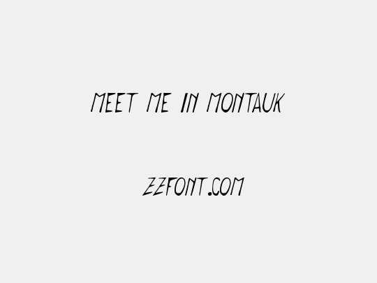Meet me in Montauk