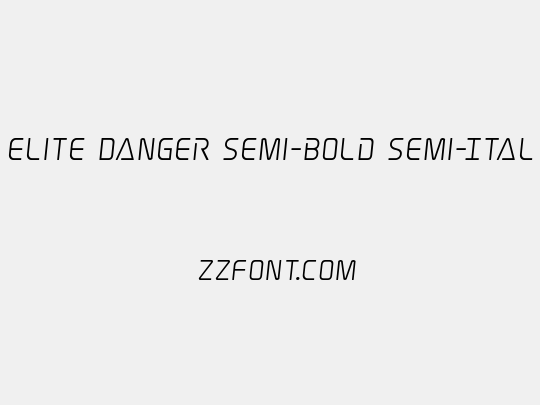 Elite Danger Semi-Bold Semi-Italic