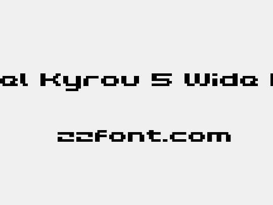 Grixel Kyrou 5 Wide Bold