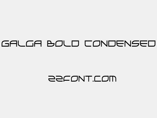 Galga Bold Condensed