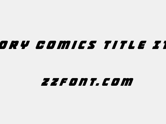 Victory Comics Title Italic