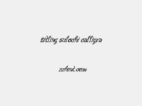 Bitling sulochi calligra