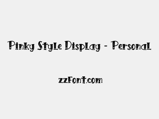 Pinky Style Display - Personal
