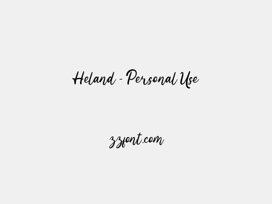Heland - Personal Use