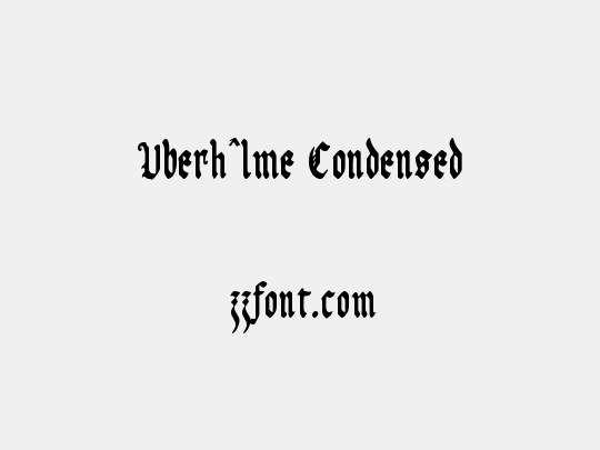 Uberhˆlme Condensed