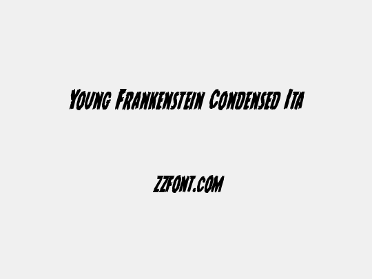 Young Frankenstein Condensed Italic