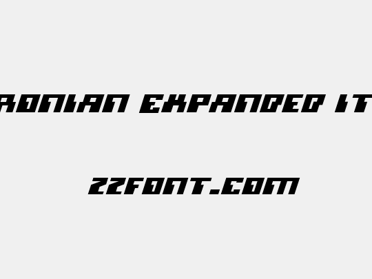 Micronian Expanded Italic