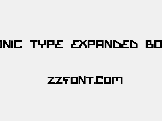 Bionic Type Expanded Bold