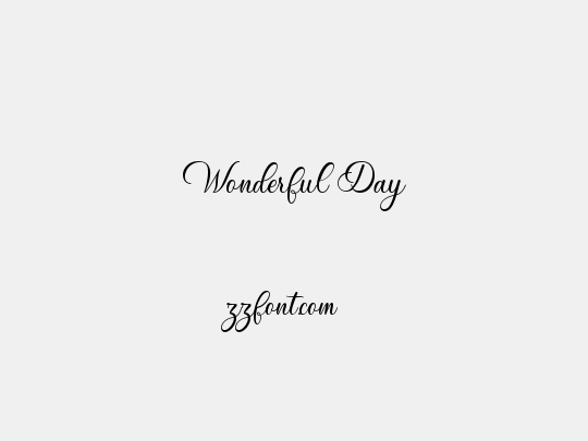 Wonderful Day