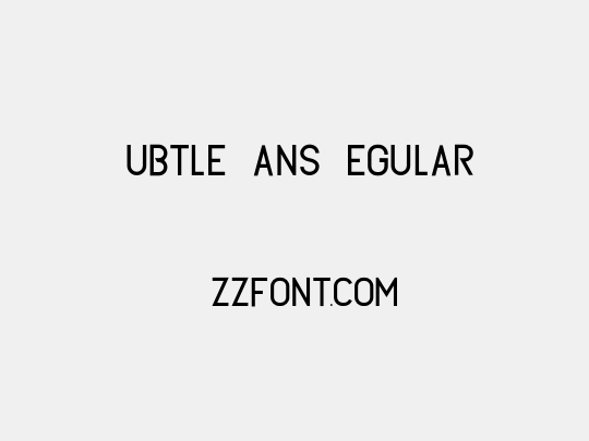 Subtle Sans Regular