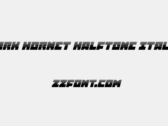 Dark Hornet Halftone Italic