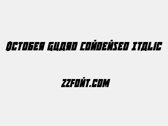 October Guard Condensed Italic