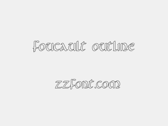 Foucault Outline