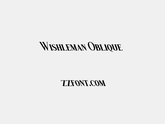Wishleman Oblique