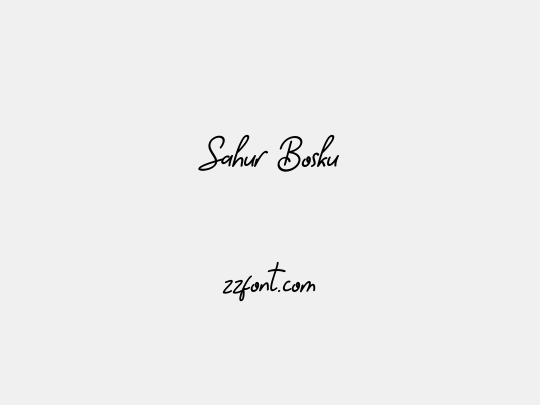 Sahur Bosku