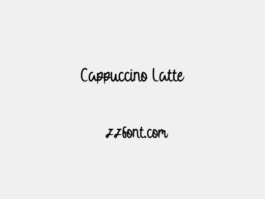 Cappuccino Latte