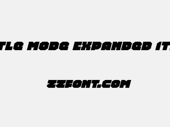Turtle Mode Expanded Italic
