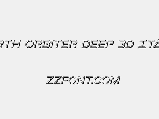 Earth Orbiter Deep 3D Italic
