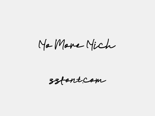 No More Nich