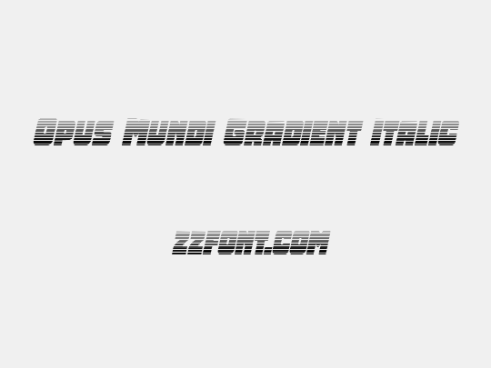 Opus Mundi Gradient Italic