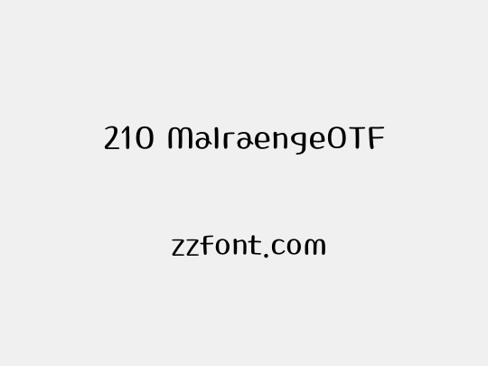 210 MalraengeOTF