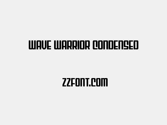 Wave Warrior Condensed