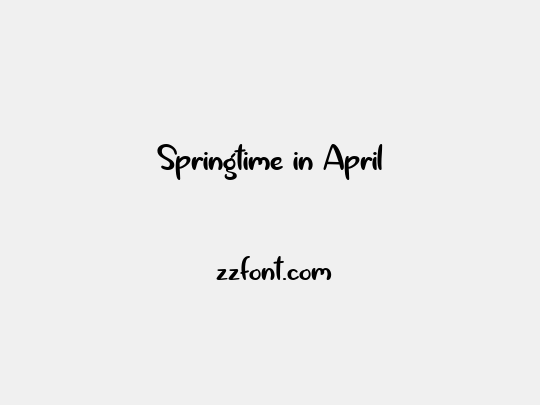 Springtime in April