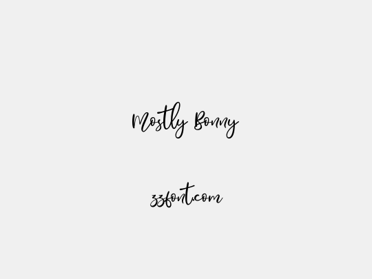 Mostly Bonny