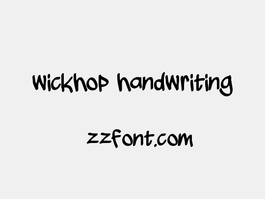 wickhop handwriting