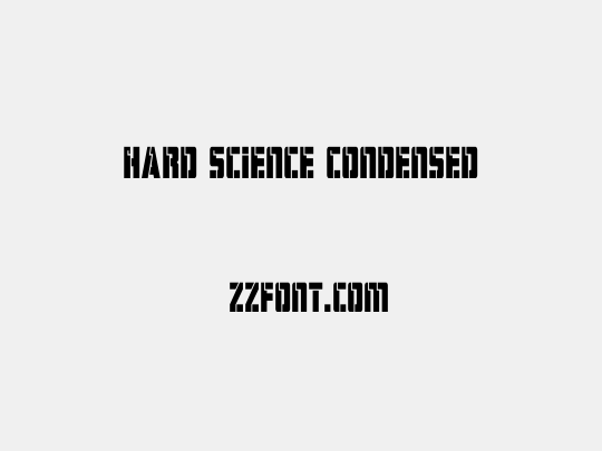 Hard Science Condensed