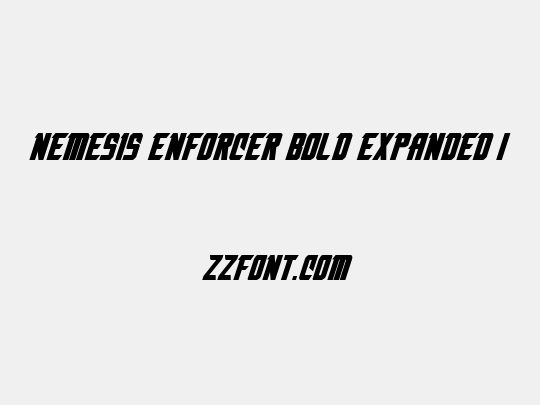 Nemesis Enforcer Bold Expanded Italic