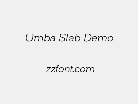 Umba Slab Demo