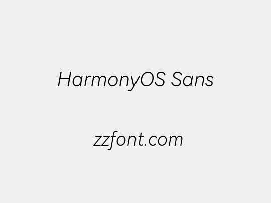 HarmonyOS Sans