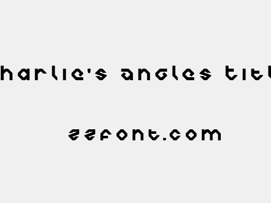 Charlie's Angles Title