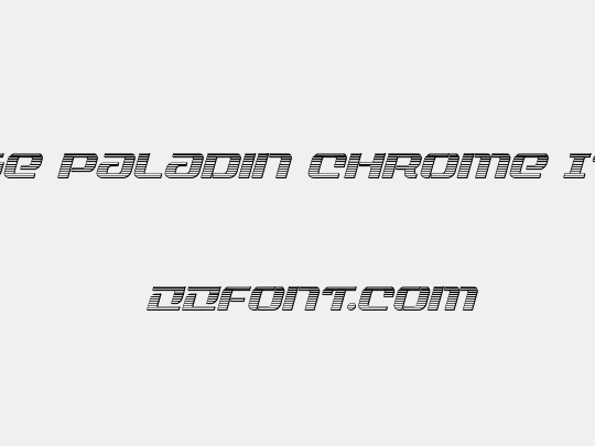 Range Paladin Chrome Italic