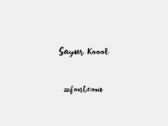Sayur Koool