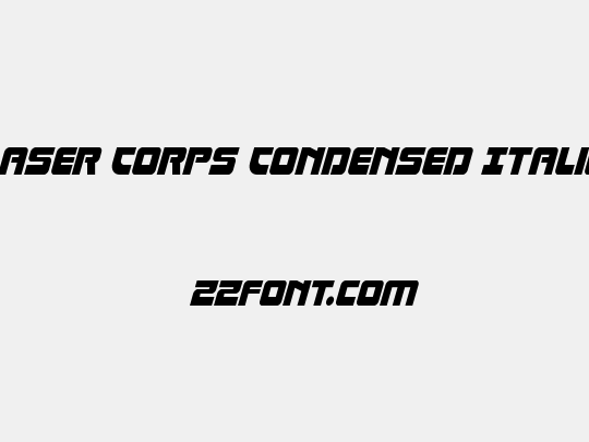 Laser Corps Condensed Italic