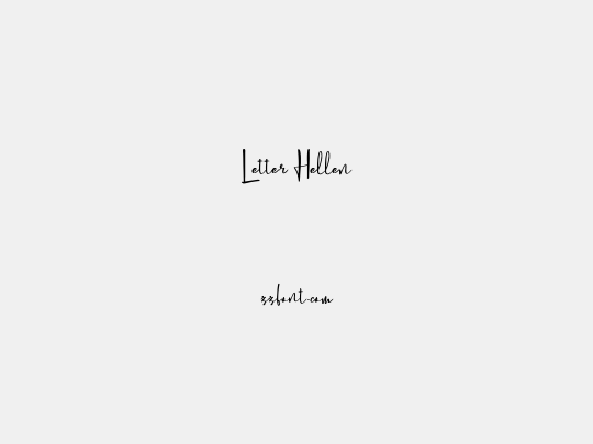 Letter Hellen