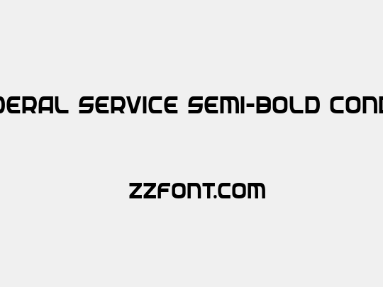 Federal Service Semi-Bold Condensed