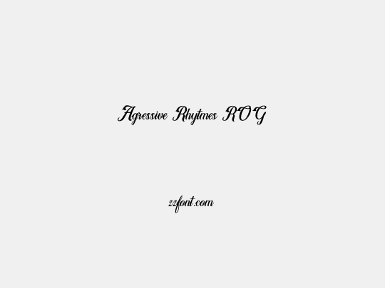 Agressive Rhytmes ROG