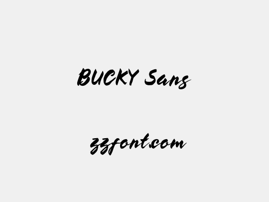 BUCKY Sans