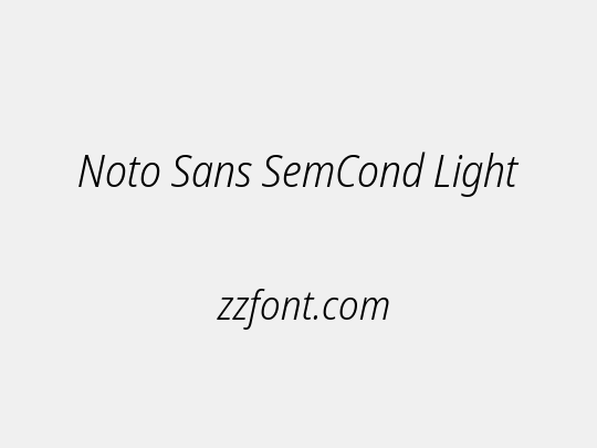 Noto Sans SemCond Light