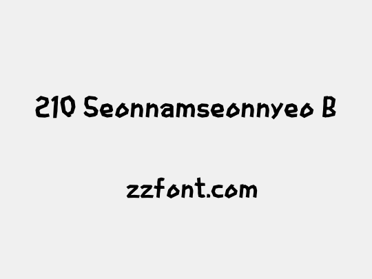 210 Seonnamseonnyeo B