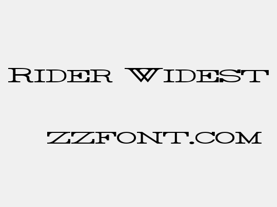 Rider Widest