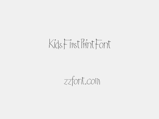 KidsFirstPrintFont