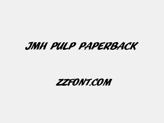 JMH Pulp Paperback